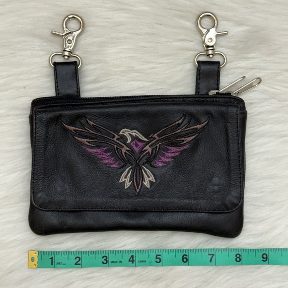 UNIK - LEATHER MOTORCYCLE RIDING PURSE - Picture 8 of 9